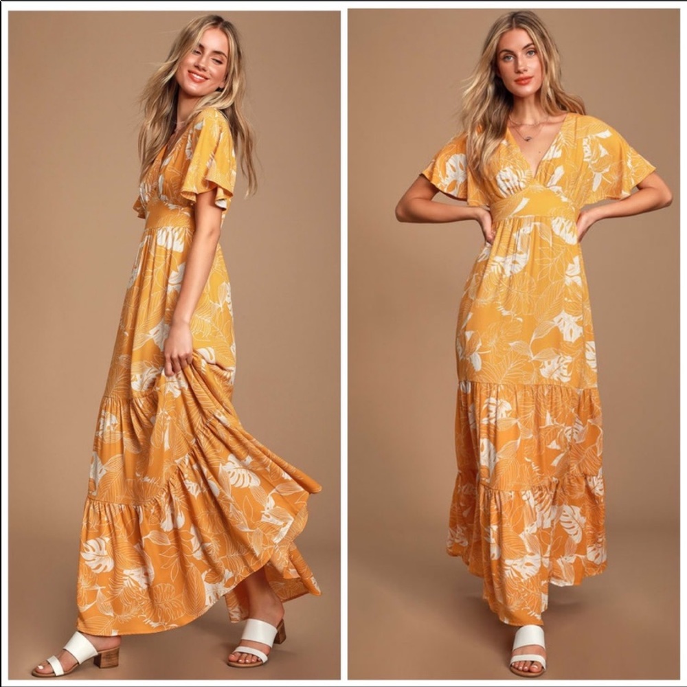 LAST CHANCE 🌹 Lulu’s Savana Golden Hour maxi dress